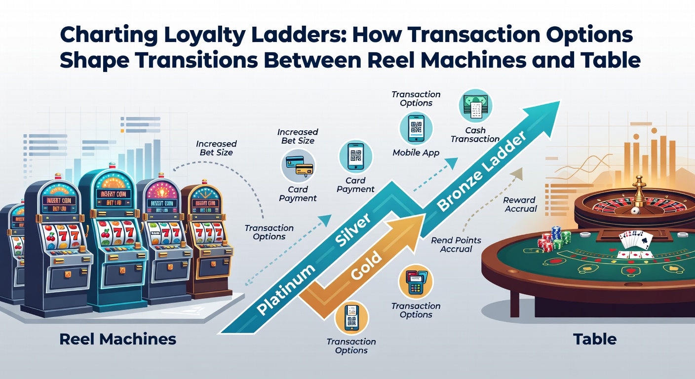Darstellung von Transaktionsflüssen und Loyalitätsaufstiegen zwischen mobilen Slot- und Tischspiel-Umgebungen