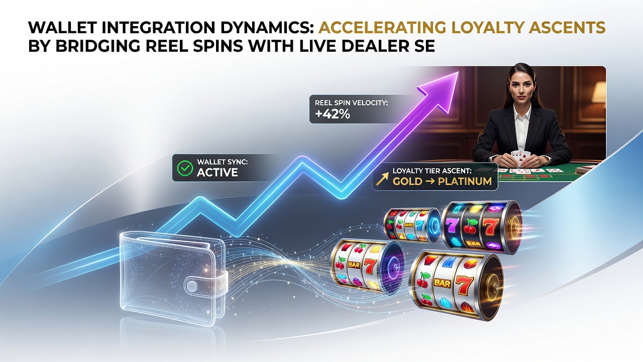Illustration der nahtlosen Verbindung zwischen Slot-Spielen und Live-Dealer auf mobilen Geräten mit Wallet-Funktionen